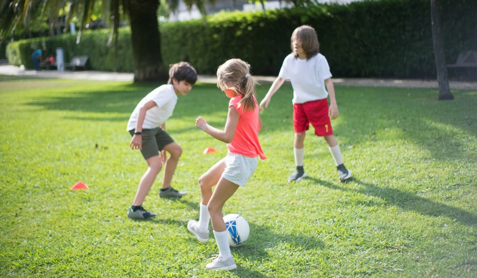 children playing sports after school
